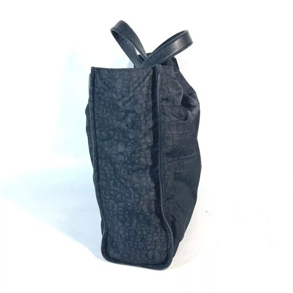 FENDI 7VA367 logo Shoulder Bag Vertical Tote Bag Nylon / Leather Black - Picture 4 of 14